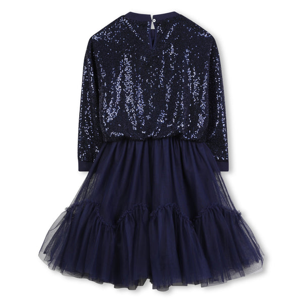 Girls Billieblush Navy Sequin Dress U21288