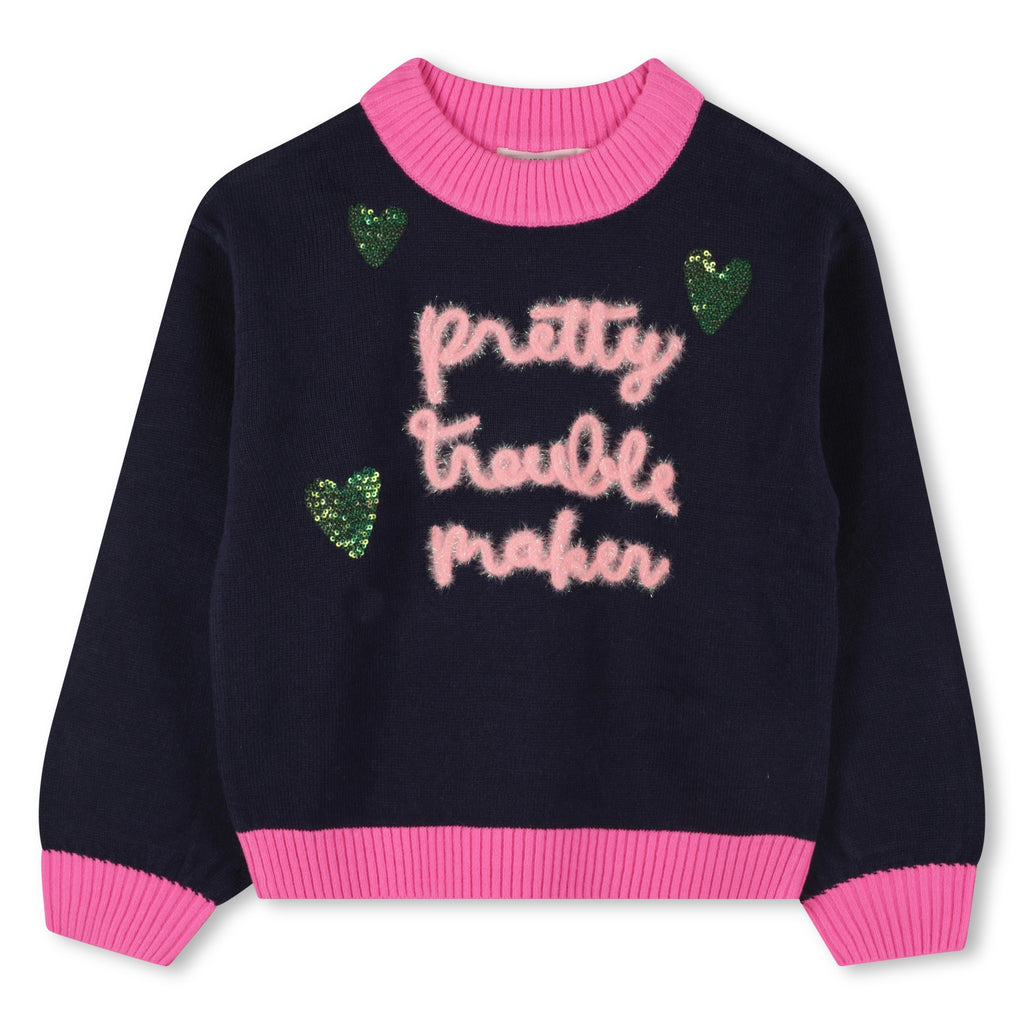 Girls Billieblush Navy Jumper U21378