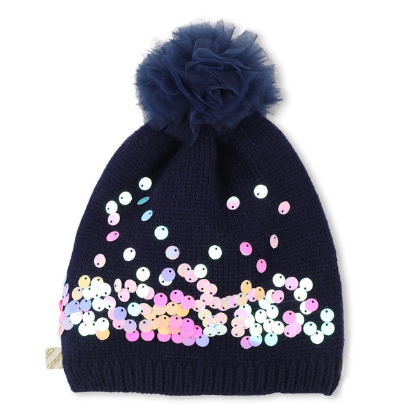 Navy Sequin Billieblush Pull On Hat