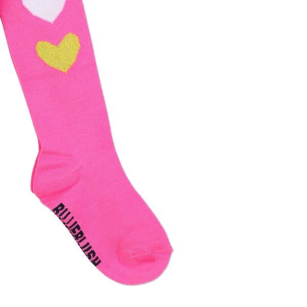 Pink Billieblush Fancy Tights with hearts U21515