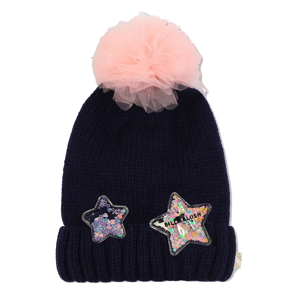 Navy Billieblush Pull On Beanie Hat U21525