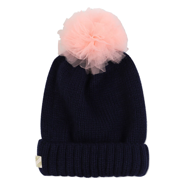 Navy Billieblush Pull On Beanie Hat U21525