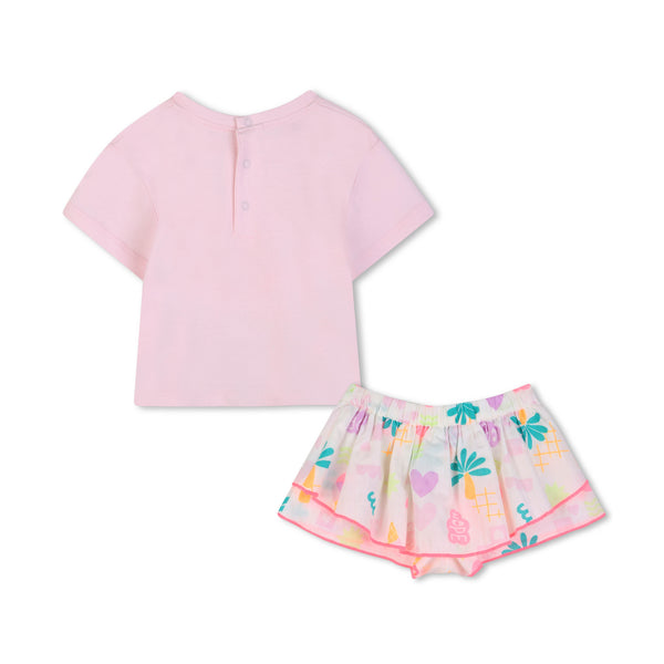 Billieblush baby t-shirt and shorts set U21780