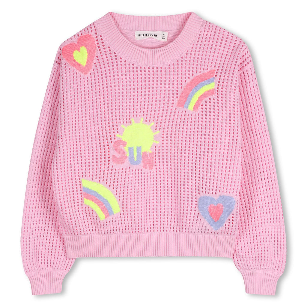 Billieblush girls pink knit pullover u21976
