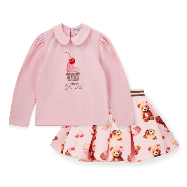 Adee Mabel top and Skirt set with matching tights