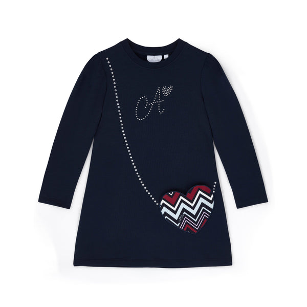 ADee Navy  dress and tights set Alyssa