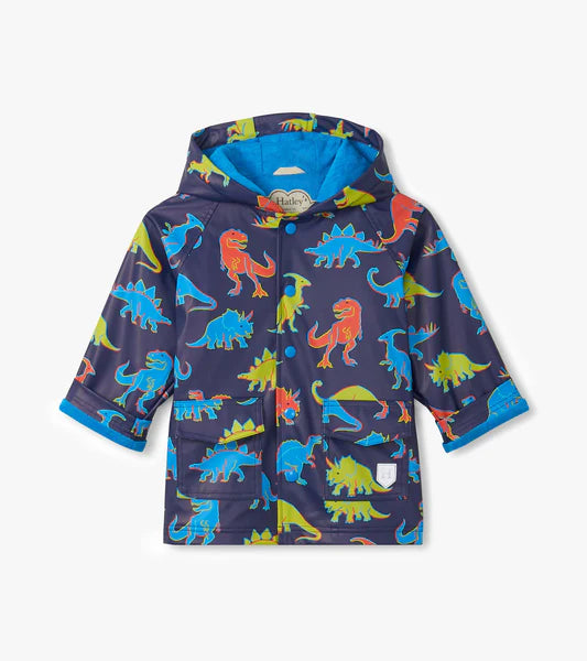 hatley dino party raincoat