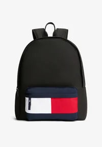 Tommy Hilfiger black essential flag backpack