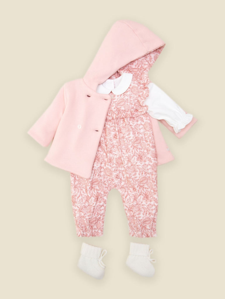 Patachou girls liberty rose printed romper