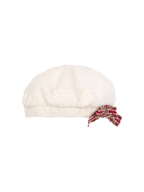 Patachou beret with tweed bow