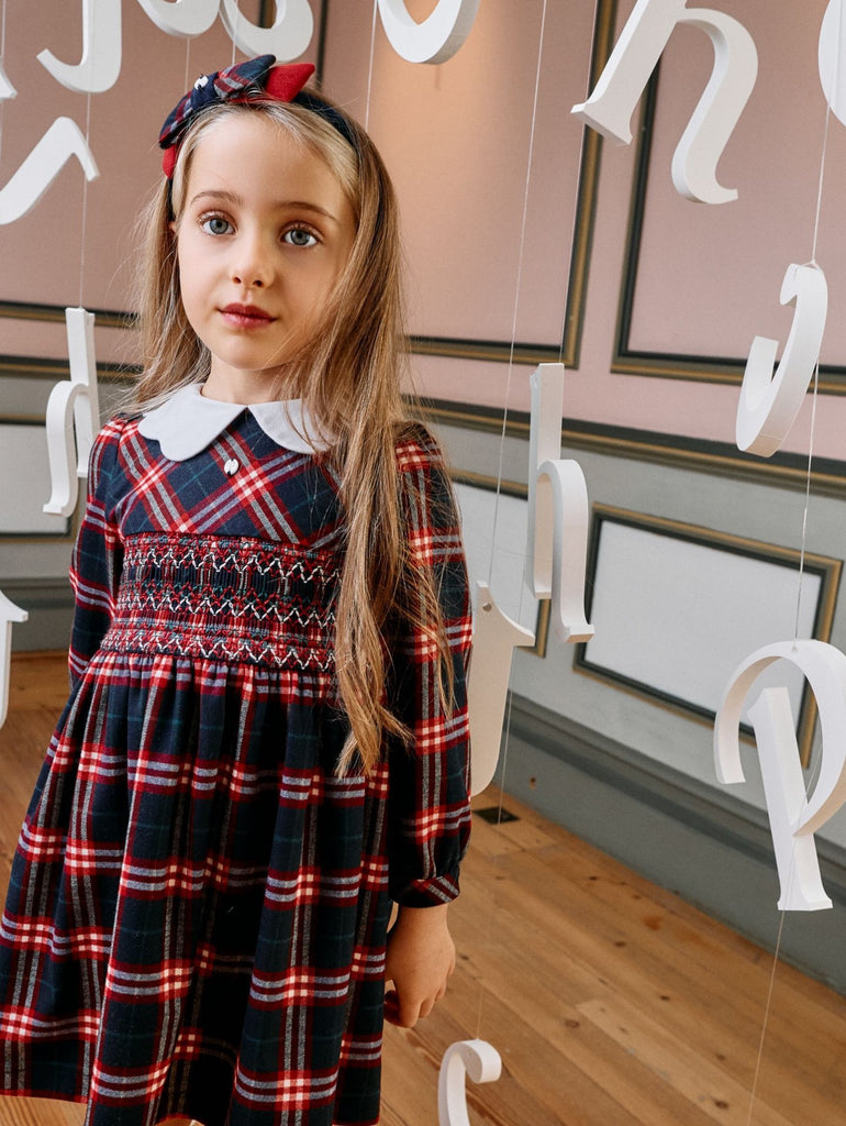 Patachou Girls Red Tartan dress
