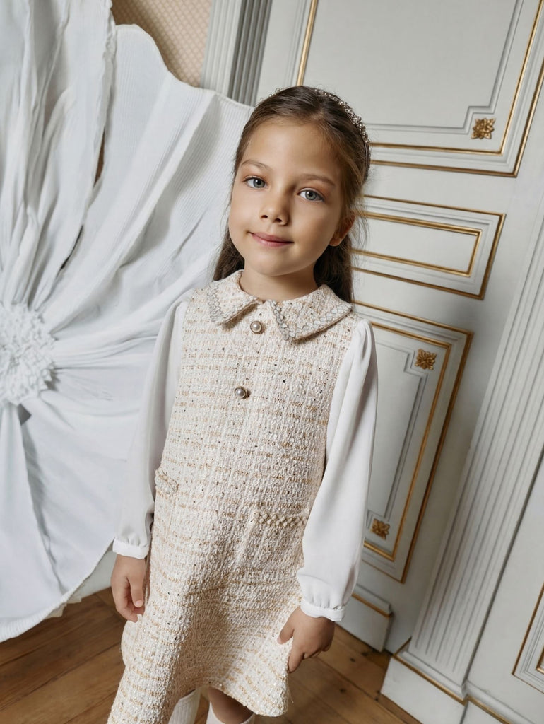 Patachou Sparkly tweed dress