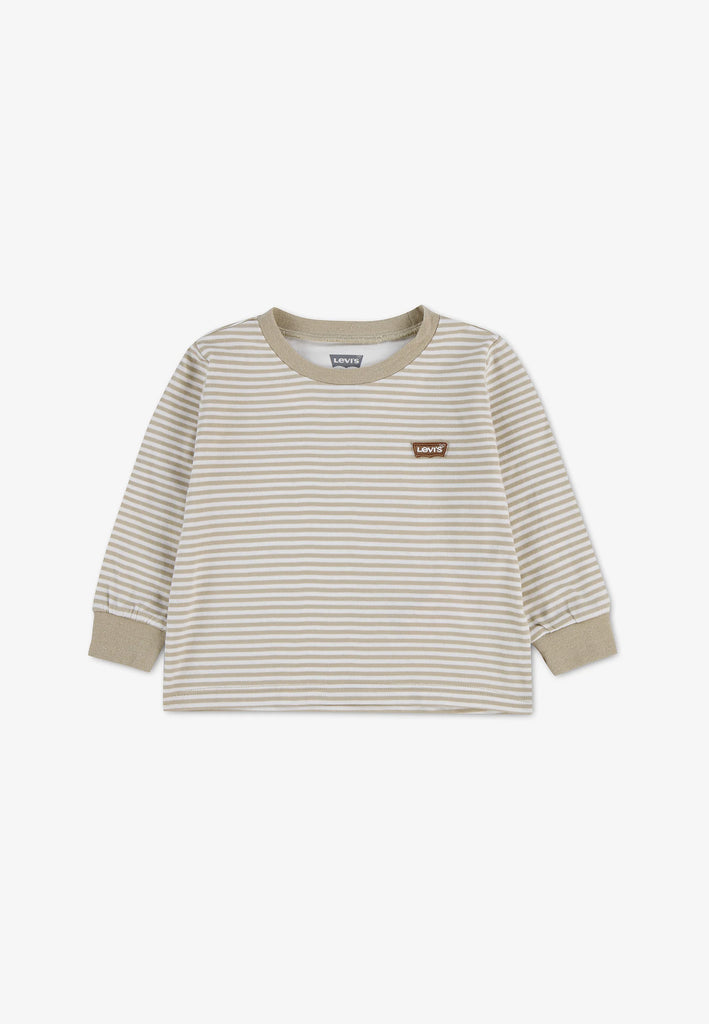 Levis striped long sleeve logo top