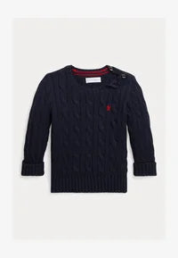 Ralph Lauren Cable crew neck navy sweater