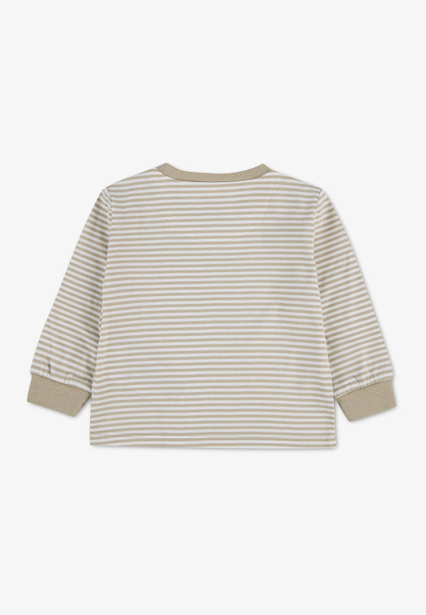 Levis striped long sleeve logo top