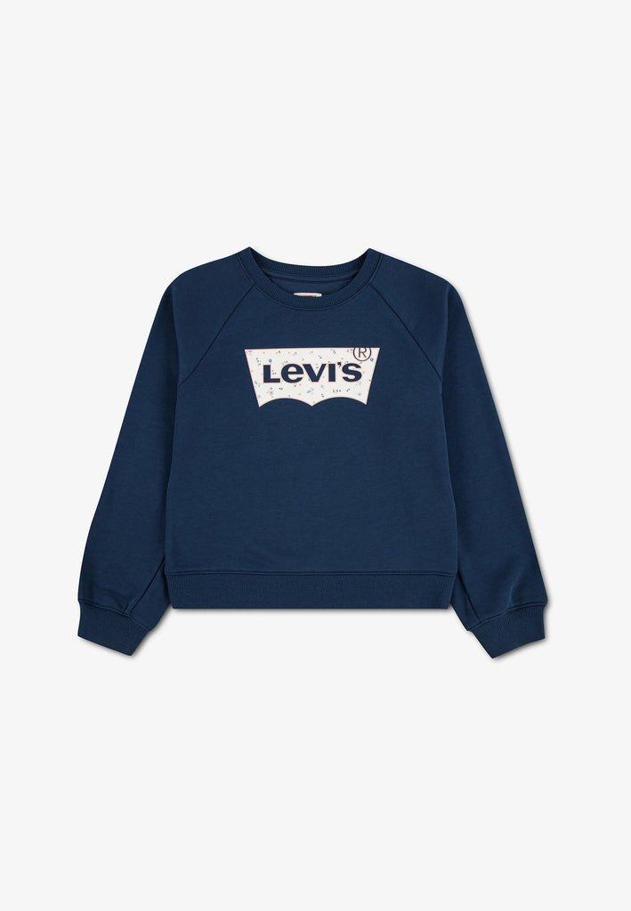 Levis navy floral batwing crew neck