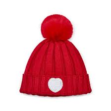 Adee Mallory red Pom Pom Hat