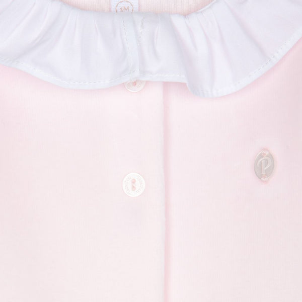 Patachou Pale Pink Velour Girls Babygrow 1033361