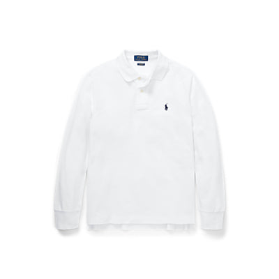 Ralph Lauren Cotton Mesh Long Sleeve Polo Shirt