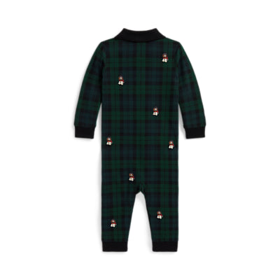 Dog-Embroidered Cotton Mesh Coverall