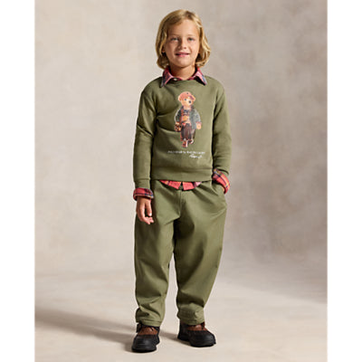 Ralph Lauren Sweatshirt Olive Green polo bear 2-12years