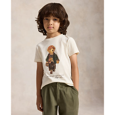 Ralph Lauren Polo Bear Cream Cotton Jersey T-shirt 2-12years