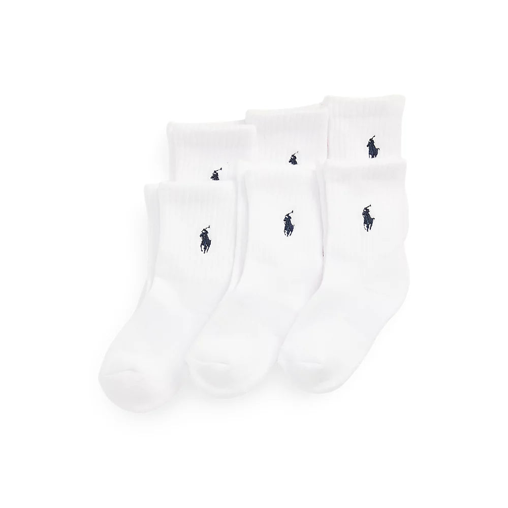 Ralph Lauren Athletic crew sock 6 pack white