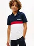 Tommy Hilfiger colour blocked pique polo shirt