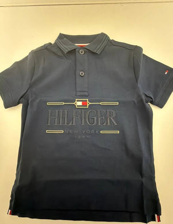 Tommy Hilfiger Boys icons interlock navy Polo Shirt