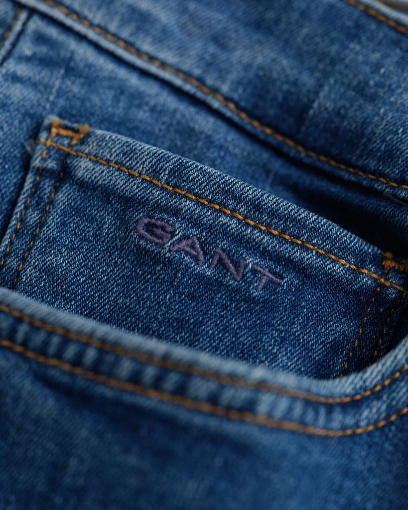 Gant teens boy slim fit jeans mid blue
