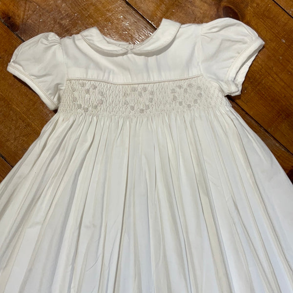 White 100% Cotton christening gown