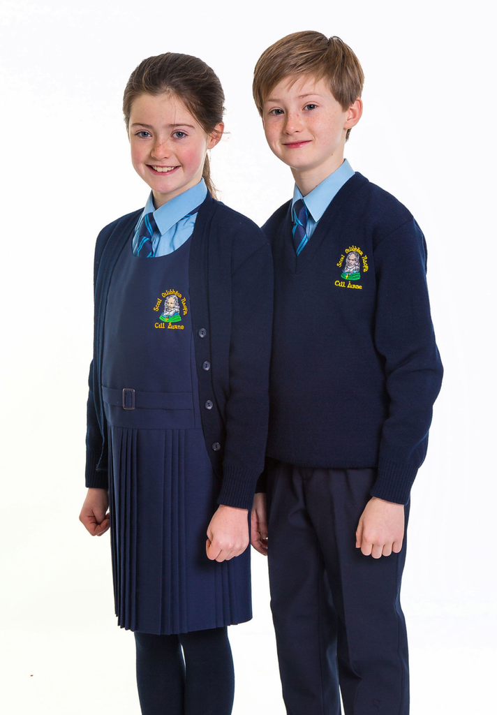 St Oliver’s crested navy pinafore