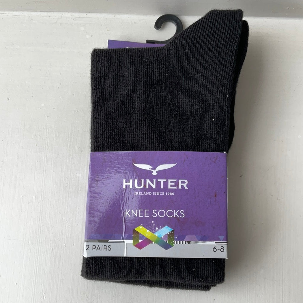Hunter Black knee socks