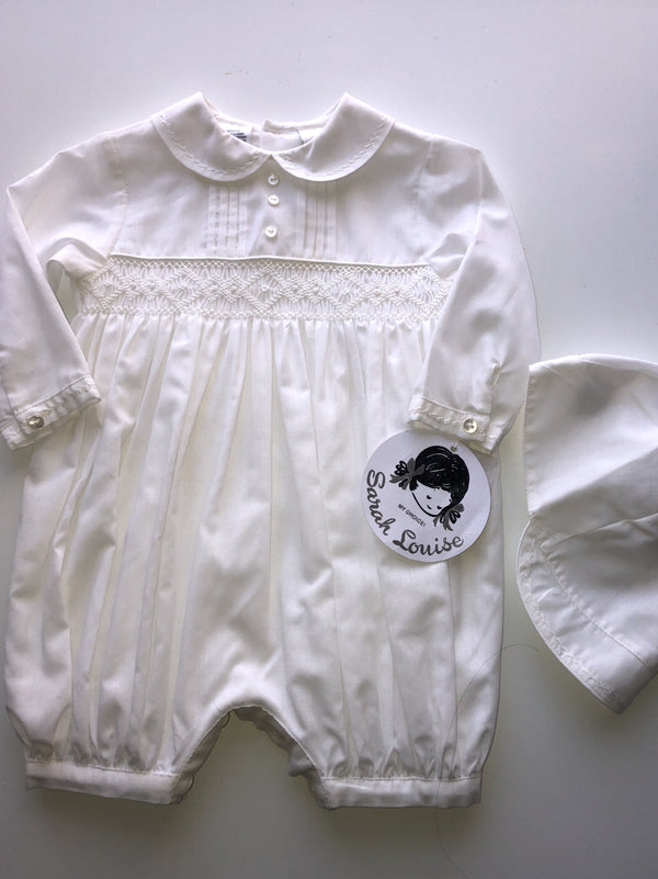 Sarah Louise Long sleeve Ivory Romper
