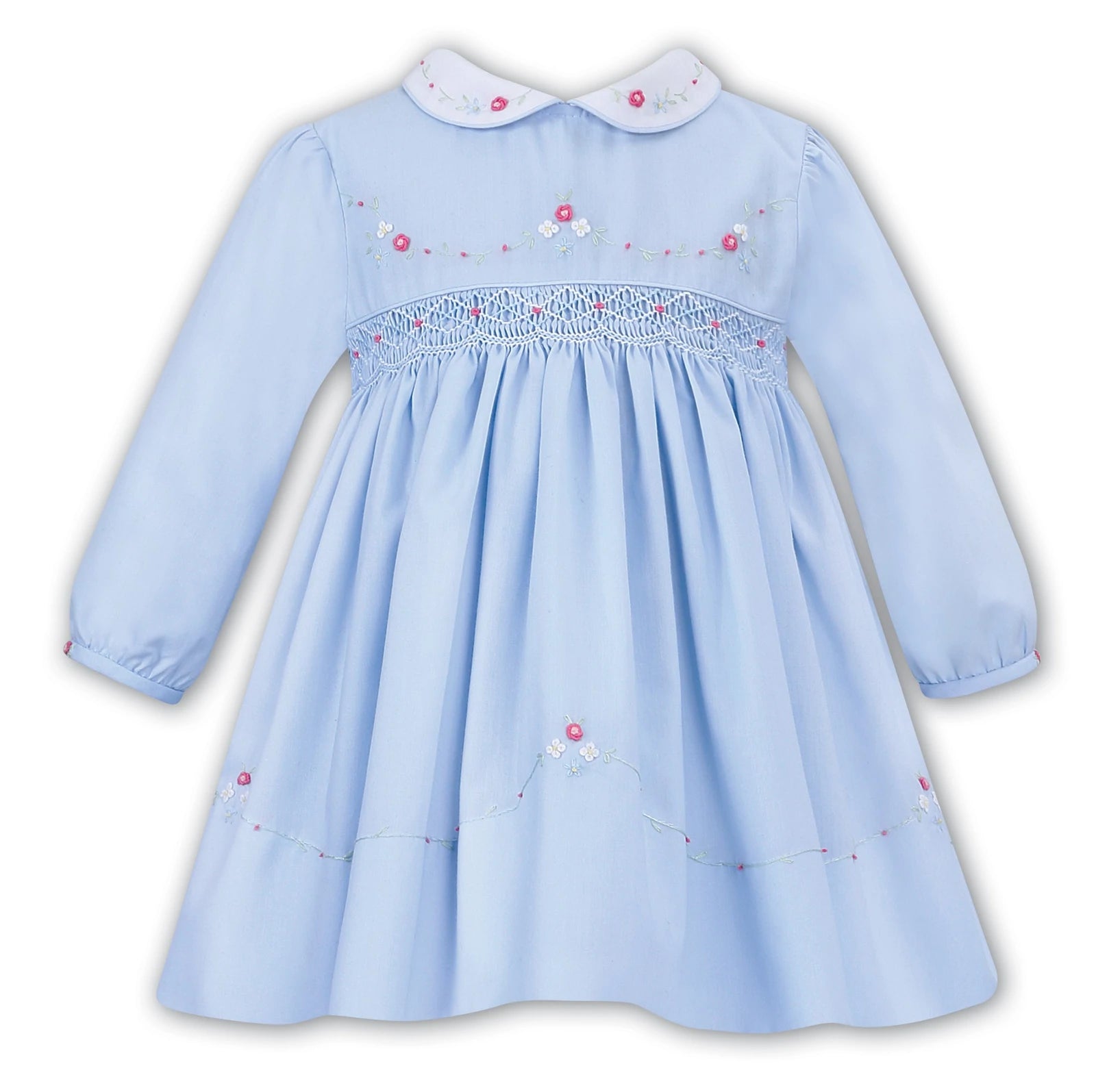 Sarah louise blue hot sale smocked dress