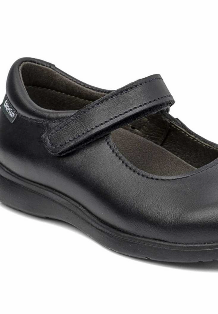 Gorila girls black school shoes 30201plain